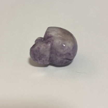Lepidolite Mini Skull Carving – Natural Polished Crystal Stone (CR-SK5)