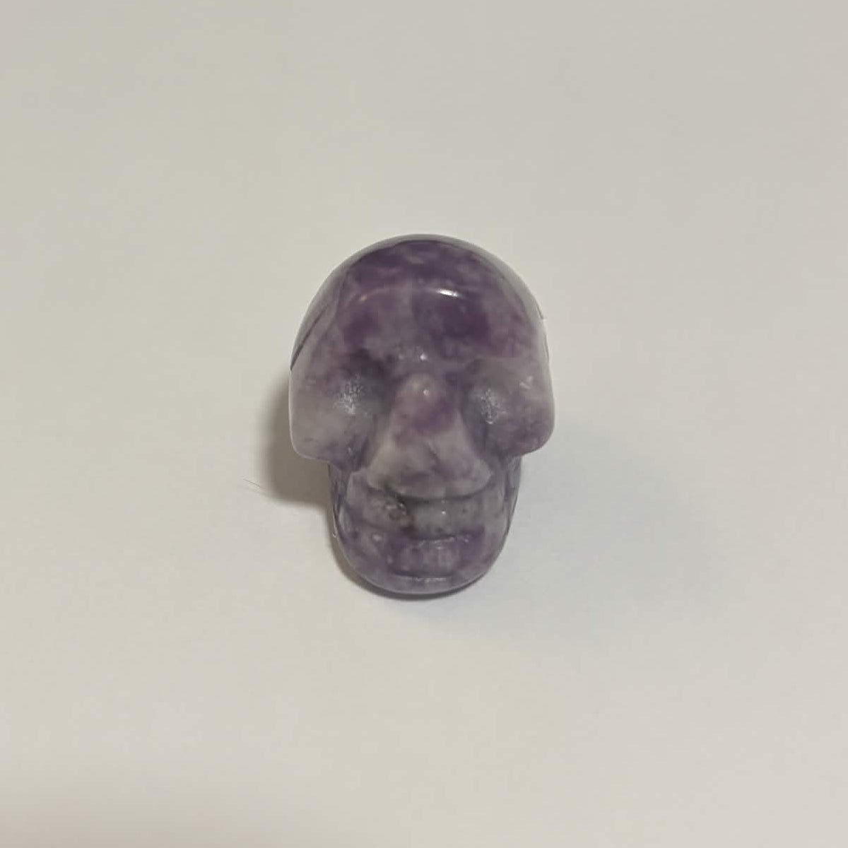 Lepidolite Mini Skull Carving – Natural Polished Crystal Stone (CR-SK5)