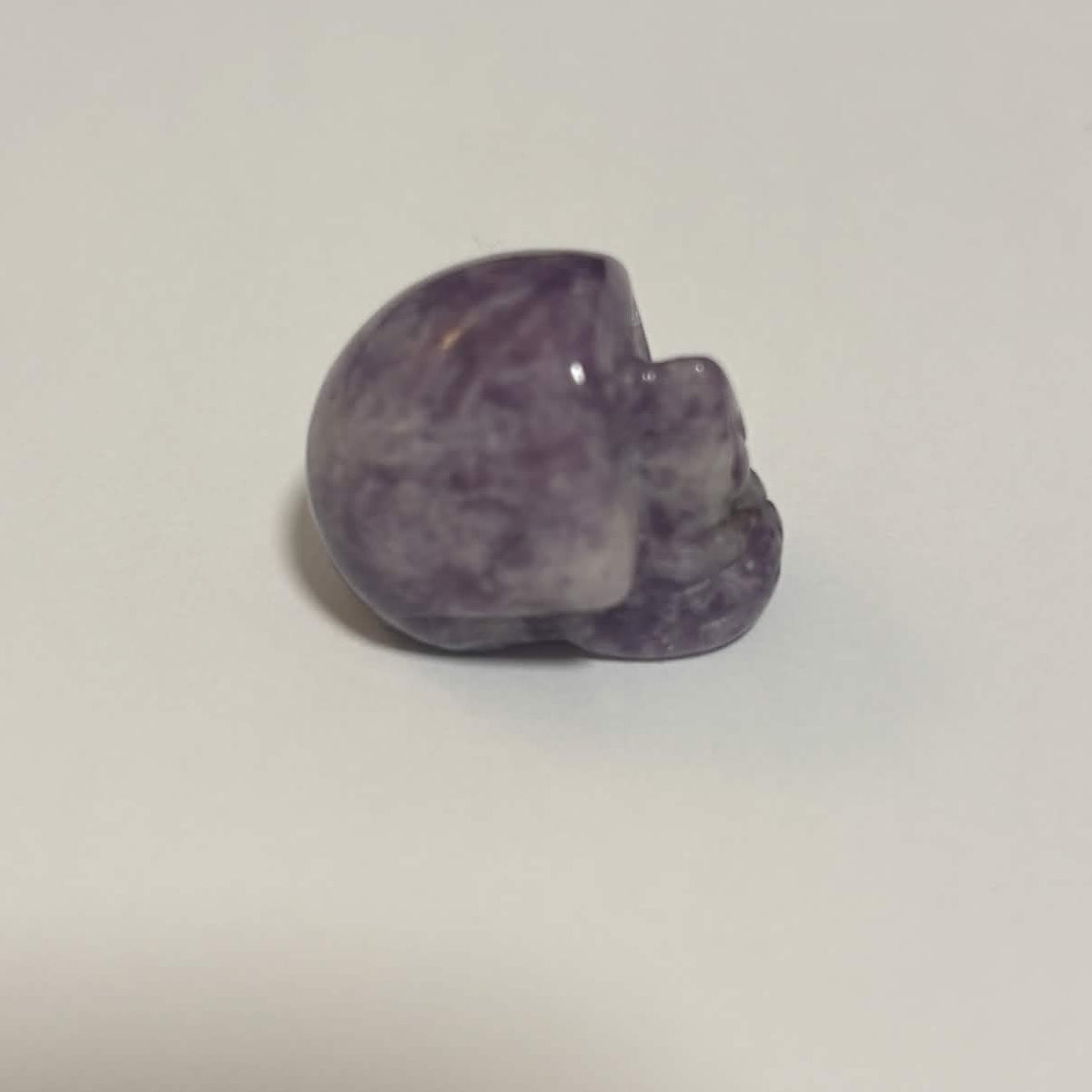 Lepidolite Mini Skull Carving – Natural Polished Crystal Stone (CR-SK5)