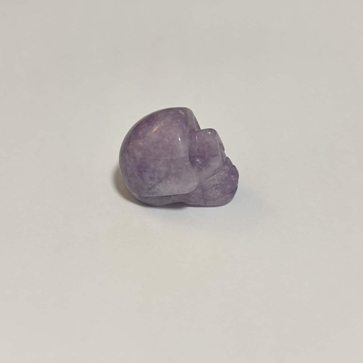Lepidolite Mini Skull Carving – Natural Polished Crystal Stone (CR-SK6)