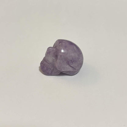 Lepidolite Mini Skull Carving – Natural Polished Crystal Stone (CR-SK6)