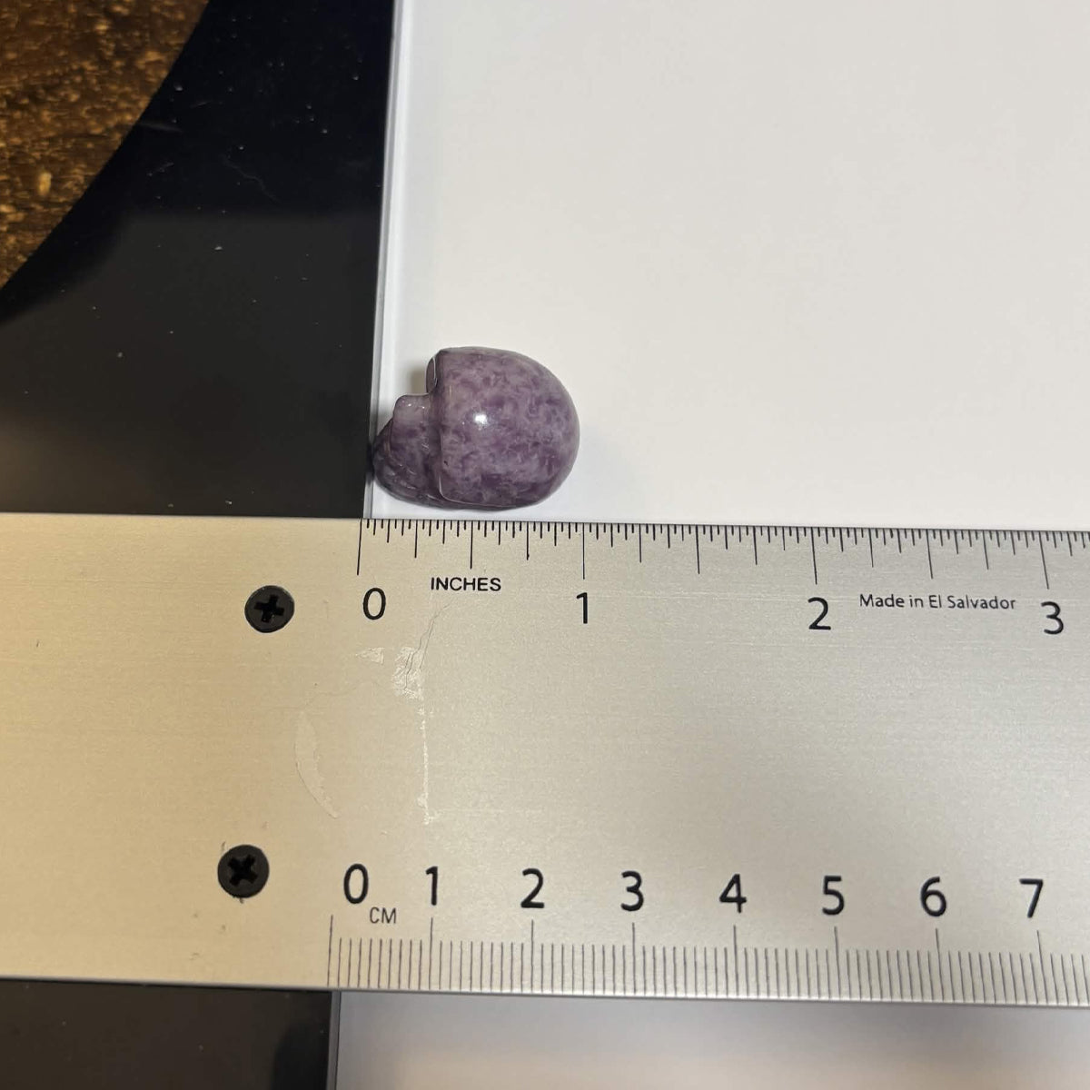 Lepidolite Mini Skull Carving – Natural Polished Crystal Stone (CR-SK7)