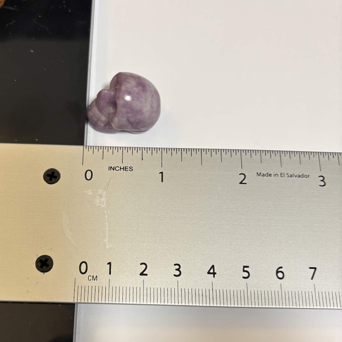 Lepidolite Mini Skull Carving – Natural Polished Crystal Stone (CR-SK8)
