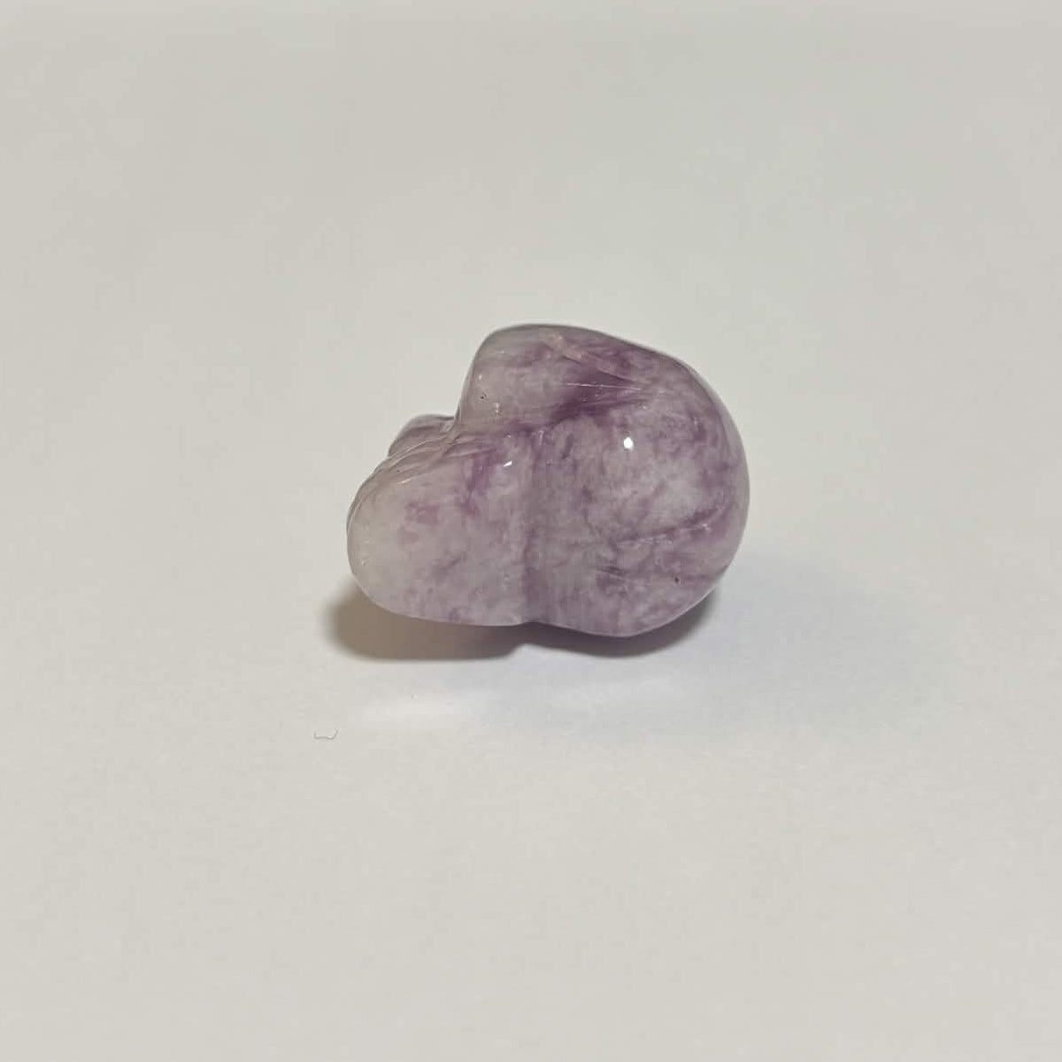 Lepidolite Mini Skull Carving – Natural Polished Crystal Stone (CR-SK9)
