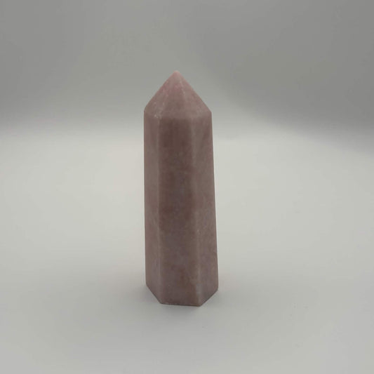 Satin Polished Rose Quartz Tower