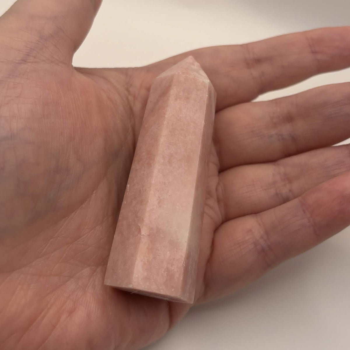 Satin Polished Rose Quartz Tower