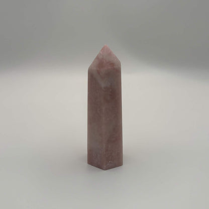 Satin Polished Rose Quartz Tower