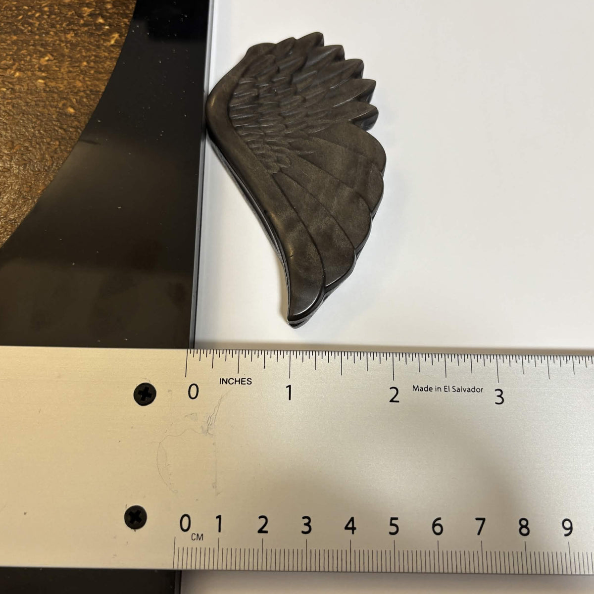 Silver Sheen Obsidian Wing Carving – Natural Polished Crystal Stone