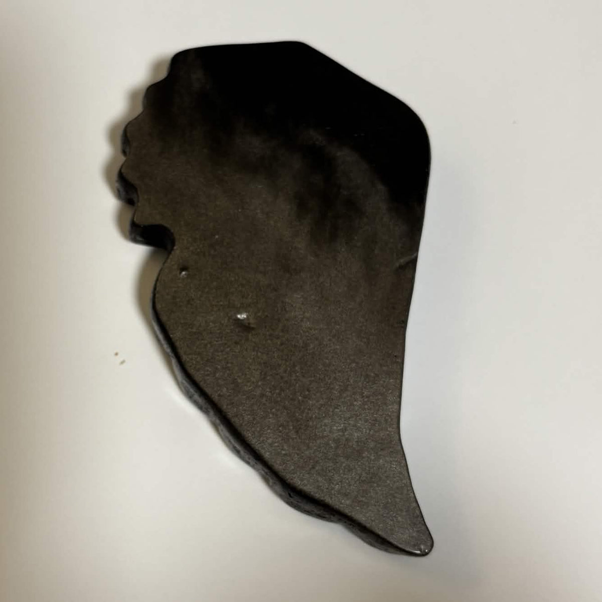 Silver Sheen Obsidian Wing Carving – Natural Polished Crystal Stone