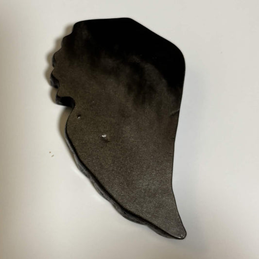 Silver Sheen Obsidian Wing Carving – Natural Polished Crystal Stone