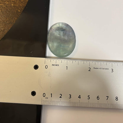 Green & Purple Fluorite Oval Worry Stone – Natural Crystal Stone (CR-WS1)