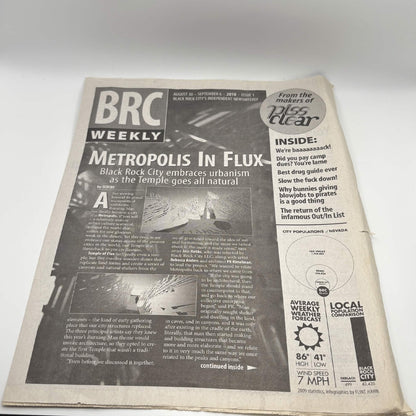 2010 Burning Man BRC Weekly Issue 1 – Original Black Rock City Ephemera