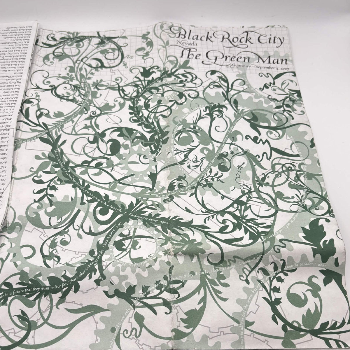 2007 Burning Man Black Rock City Map & Theme Camp Directory — The Green Man