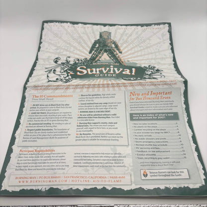 Burning Man 2007 Survival Guide — Black Rock City Original Event Ephemera