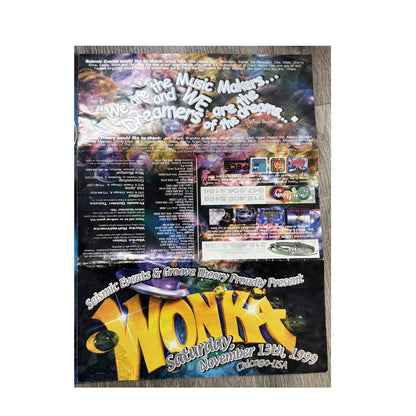 Vintage 1999 WONKA Chicago Rave Flyer Ephemera – Digital Underground, Honey Dijon + More
