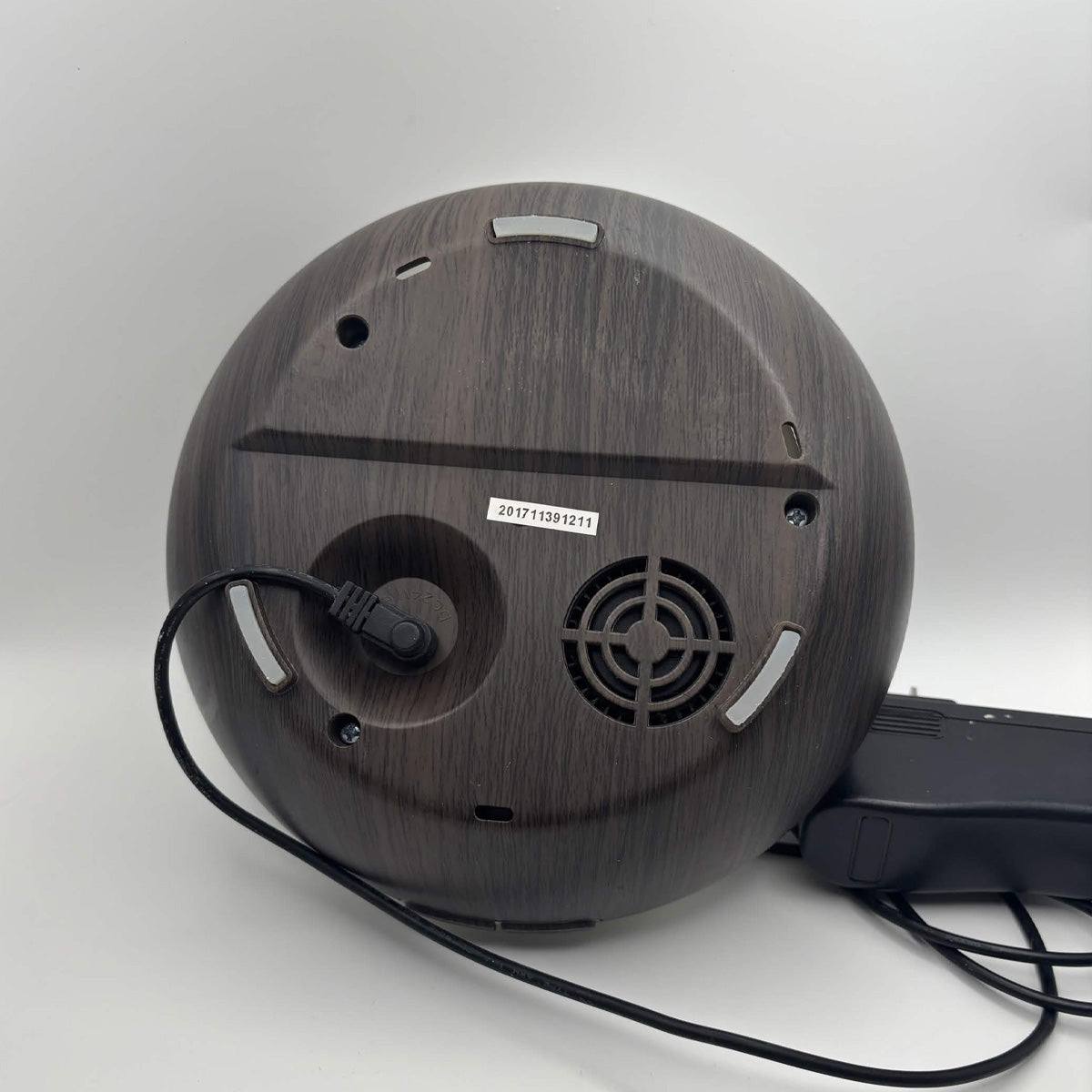 300 mL Ultrasonic Essential Oil Diffuser — Red & Black Geometric Faux Wood Design