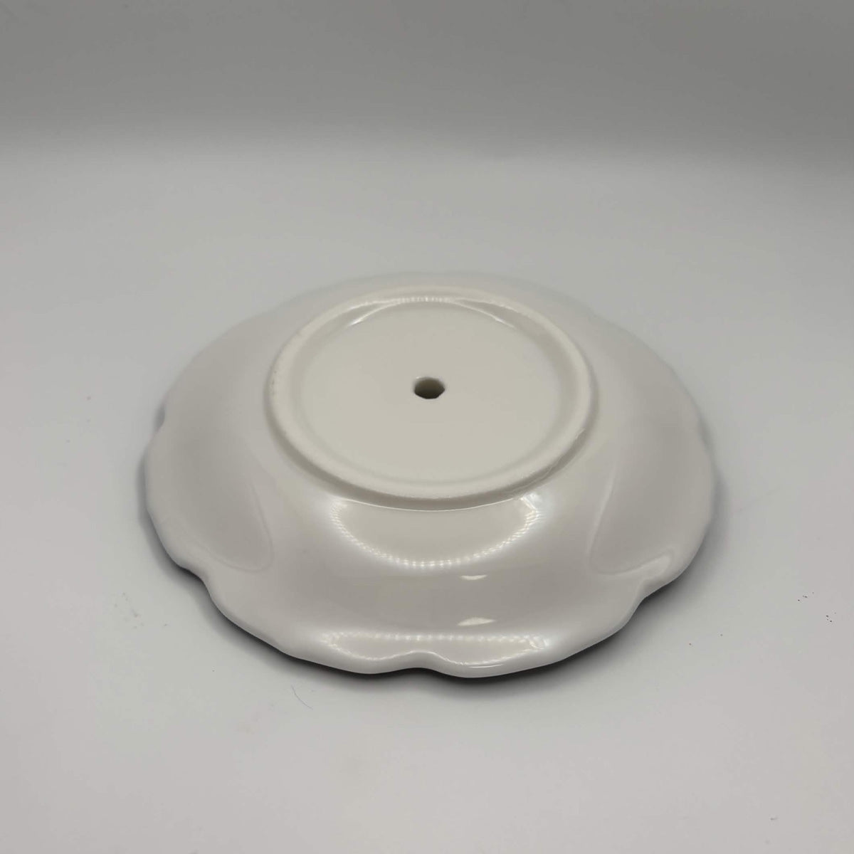 Blue & White Ceramic Umbrella Tea Strainer with Catch Dish — 2 Piece