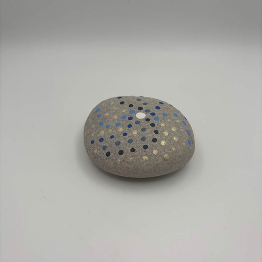 Original Hand-Painted Lake Superior Stone — Final Piece in 3-Piece Series