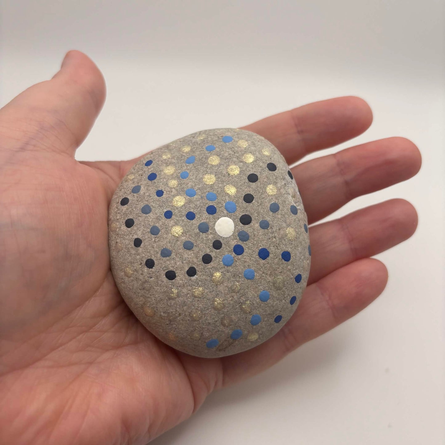 Original Hand-Painted Lake Superior Stone — Final Piece in 3-Piece Series