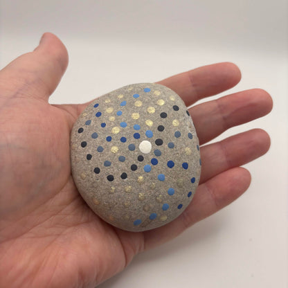 Original Hand-Painted Lake Superior Stone — Final Piece in 3-Piece Series