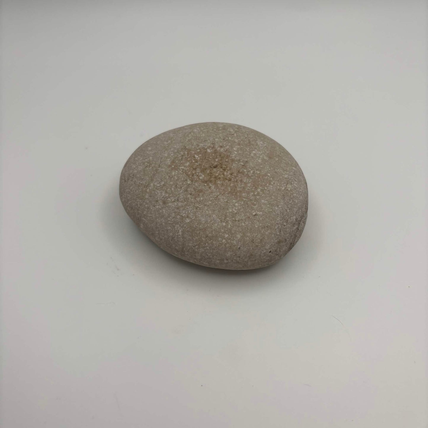 Original Hand-Painted Lake Superior Stone — Green & Gold Floral — 1 of 3