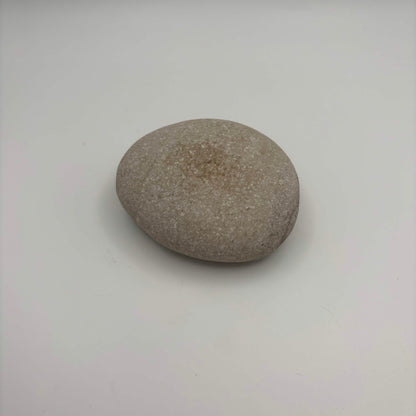 Original Hand-Painted Lake Superior Stone — Green & Gold Floral — 1 of 3