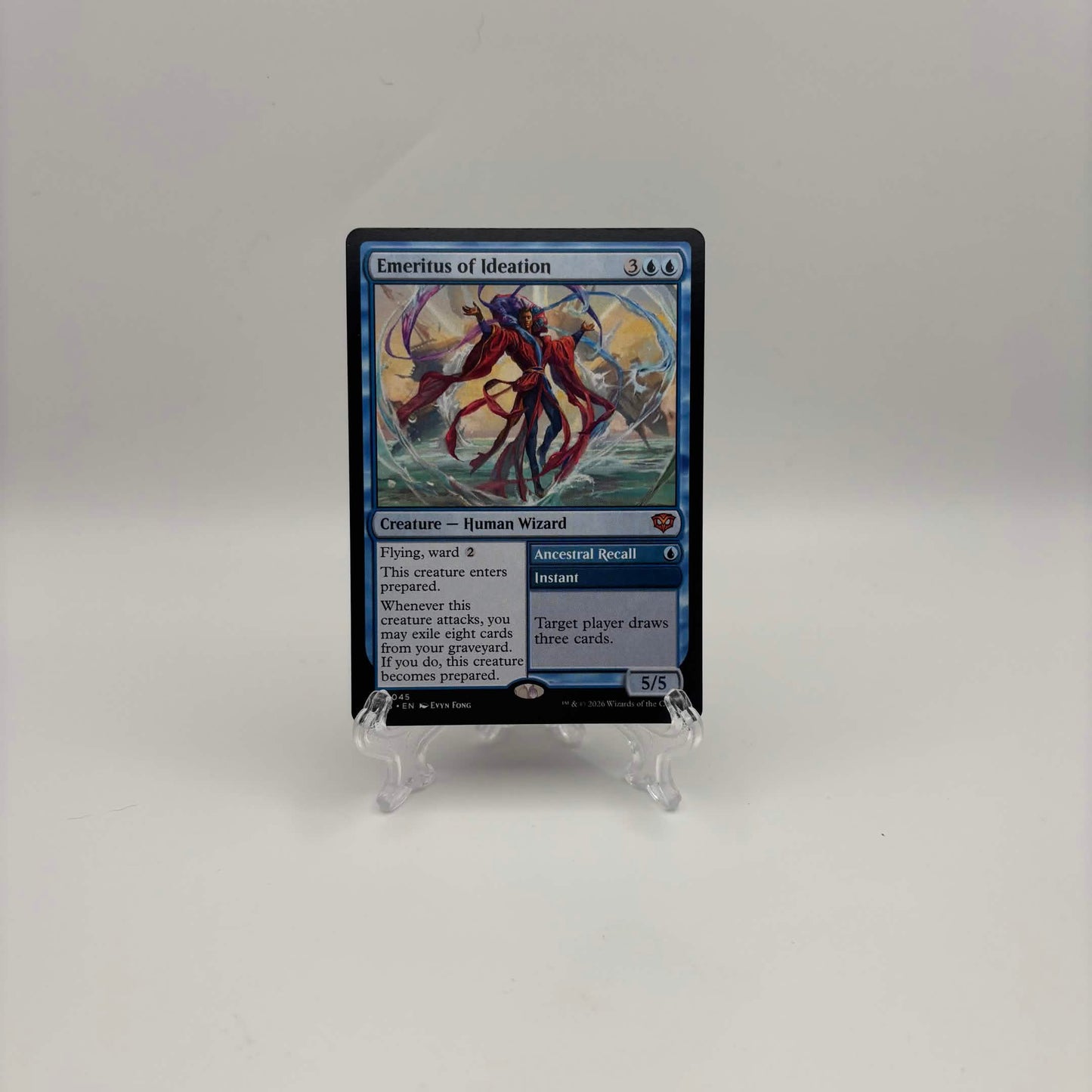 Emeritus of Ideation // Ancestral Recall — Secrets of Strixhaven #45 | MTG Mythic Rare | Lightly Played