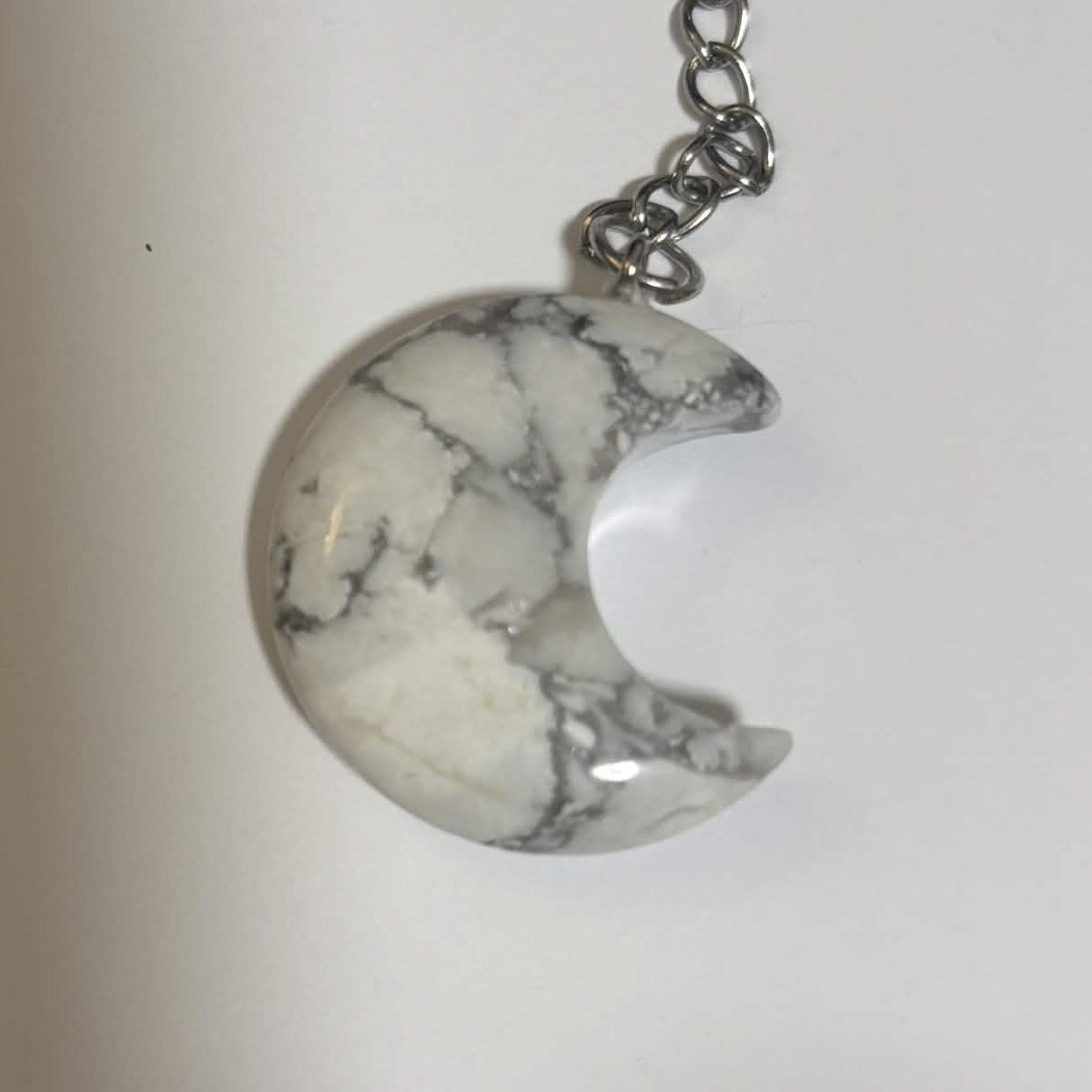 Stainless Steel Loose-Leaf Tea Infuser with Howlite Moon