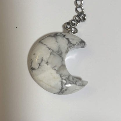 Stainless Steel Loose-Leaf Tea Infuser with Howlite Moon